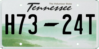 TN license plate H7324T