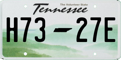TN license plate H7327E