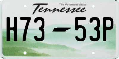 TN license plate H7353P