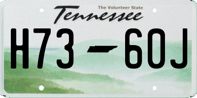 TN license plate H7360J