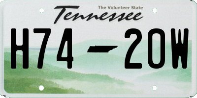 TN license plate H7420W