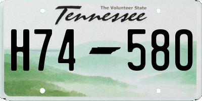 TN license plate H7458O