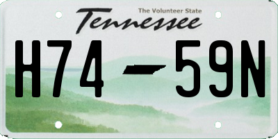 TN license plate H7459N