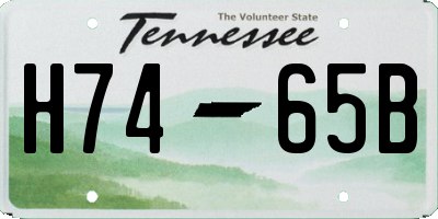 TN license plate H7465B