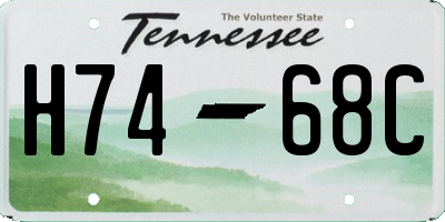 TN license plate H7468C