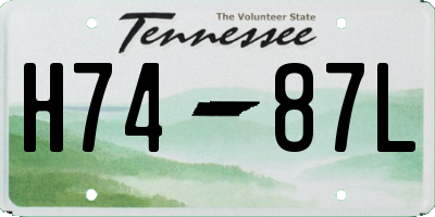 TN license plate H7487L