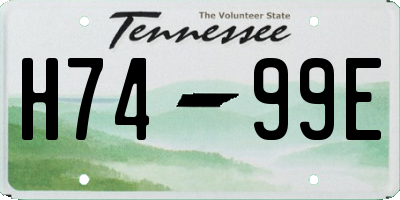 TN license plate H7499E