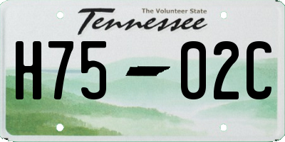 TN license plate H7502C