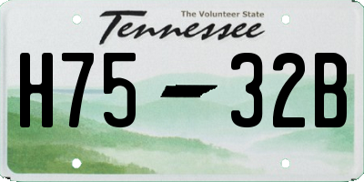 TN license plate H7532B