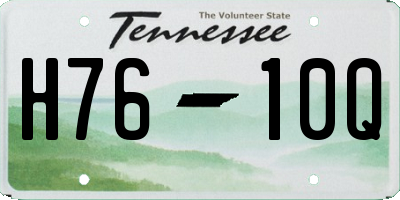 TN license plate H7610Q