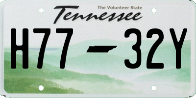 TN license plate H7732Y
