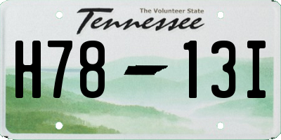 TN license plate H7813I