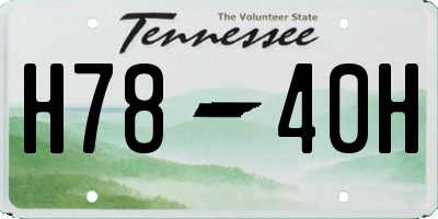 TN license plate H7840H