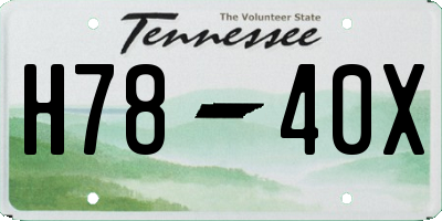 TN license plate H7840X