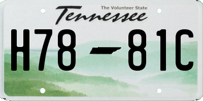 TN license plate H7881C