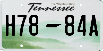 TN license plate H7884A