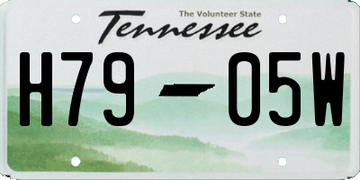 TN license plate H7905W