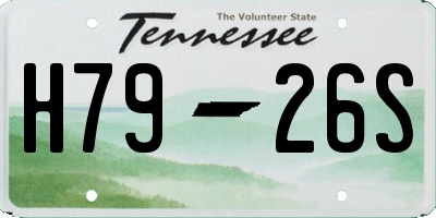 TN license plate H7926S