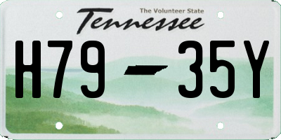 TN license plate H7935Y