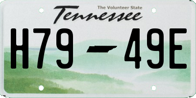 TN license plate H7949E