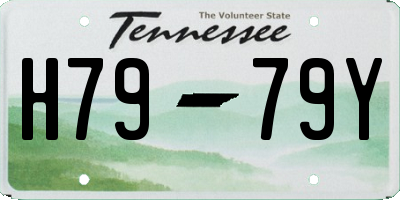 TN license plate H7979Y