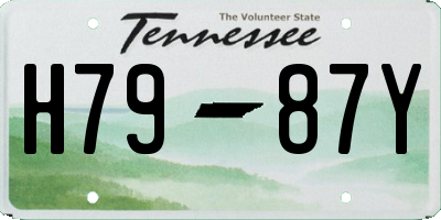 TN license plate H7987Y