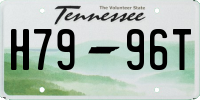 TN license plate H7996T