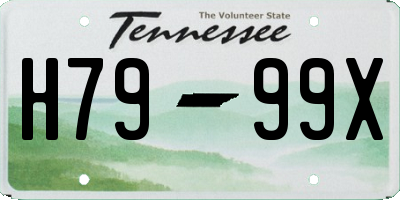 TN license plate H7999X