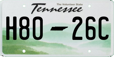 TN license plate H8026C