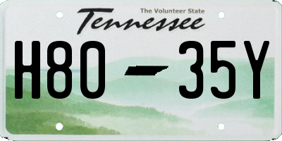 TN license plate H8035Y