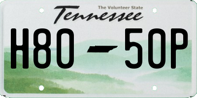 TN license plate H8050P