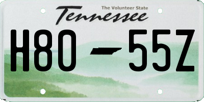TN license plate H8055Z