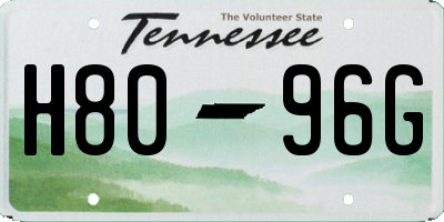 TN license plate H8096G