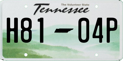 TN license plate H8104P