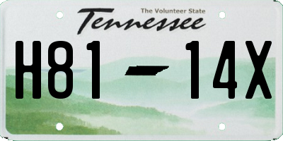 TN license plate H8114X