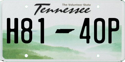 TN license plate H8140P
