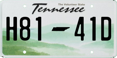 TN license plate H8141D