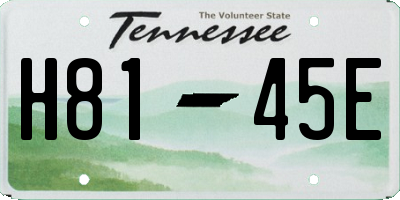 TN license plate H8145E