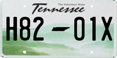 TN license plate H8201X