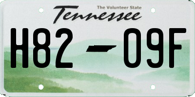 TN license plate H8209F