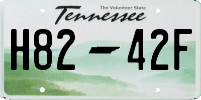 TN license plate H8242F