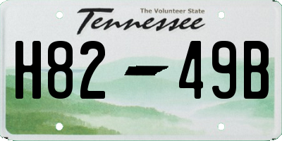 TN license plate H8249B