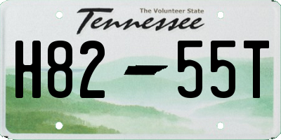 TN license plate H8255T