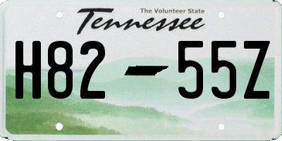 TN license plate H8255Z