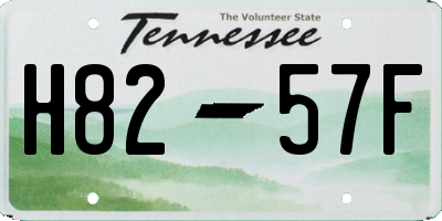 TN license plate H8257F