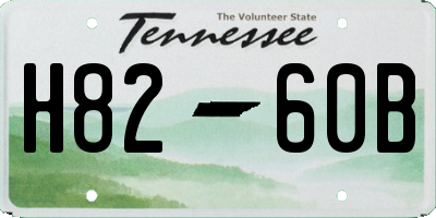 TN license plate H8260B