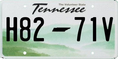 TN license plate H8271V