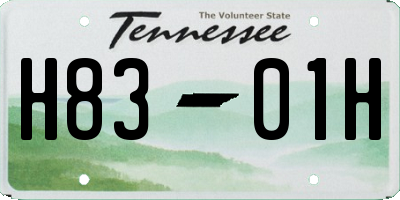 TN license plate H8301H