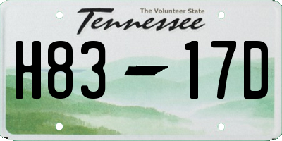 TN license plate H8317D