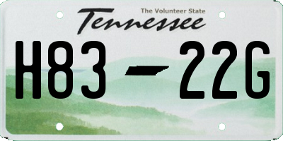 TN license plate H8322G